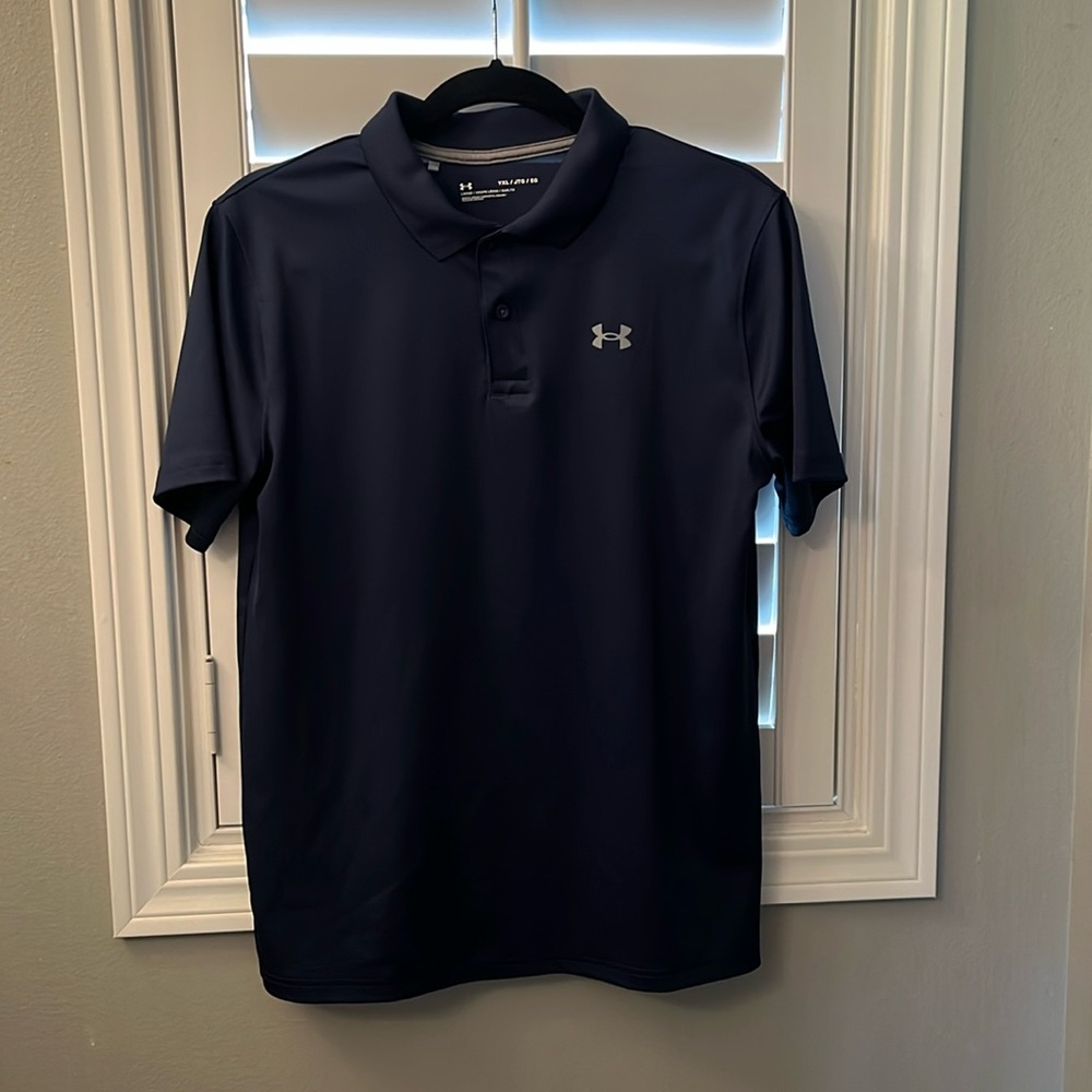 Boys XL navy blue polo shirt